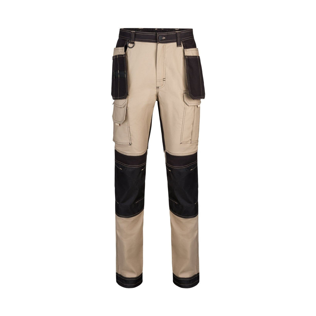 Canvas stretch bicolor con bolsillos flotantes VE103019S