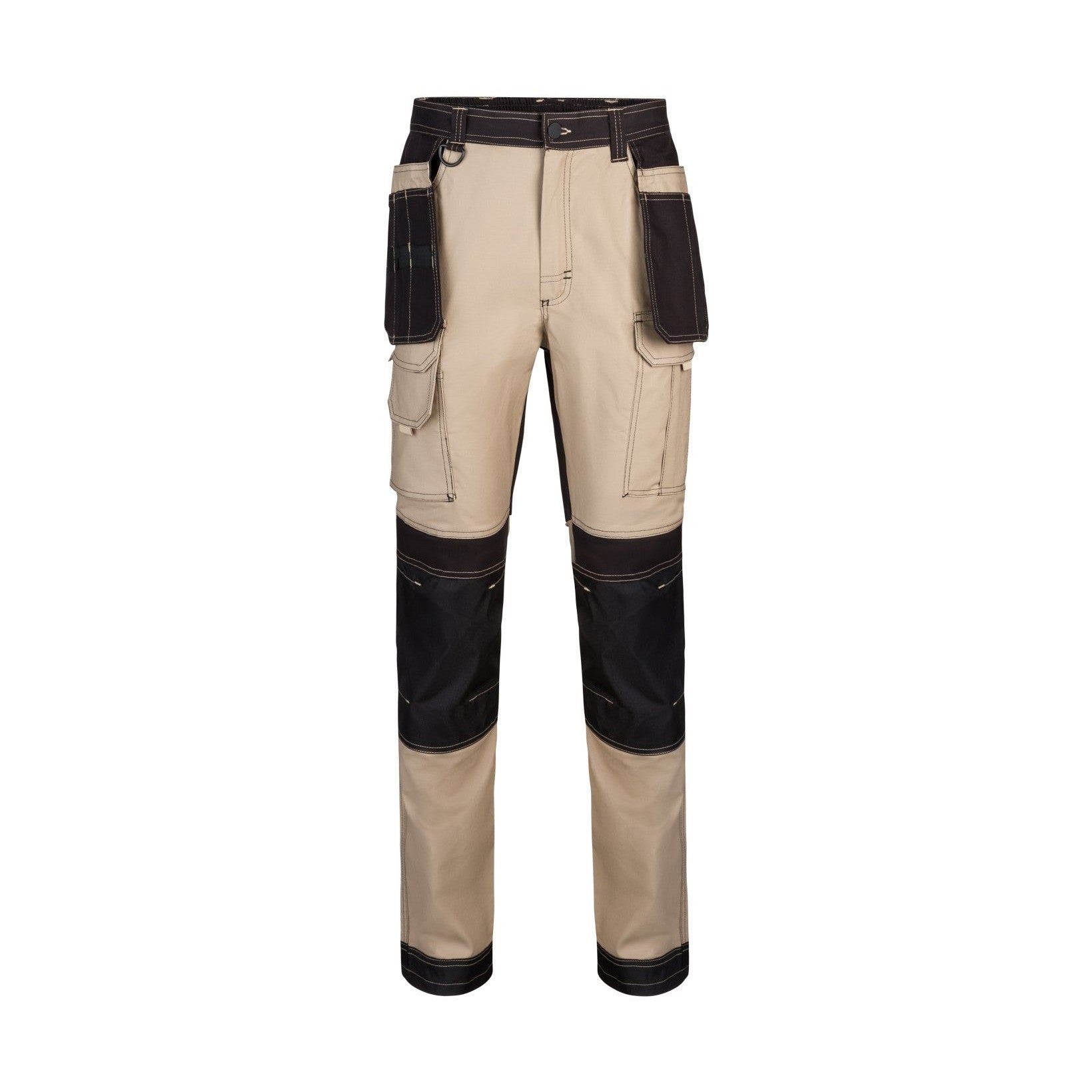 Canvas stretch bicolor con bolsillos flotantes VE103019S