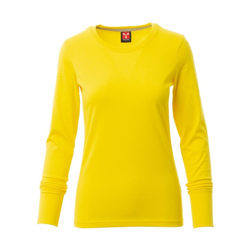 Camiseta ceñida manga larga cuello redondo mujer PA000890-0033