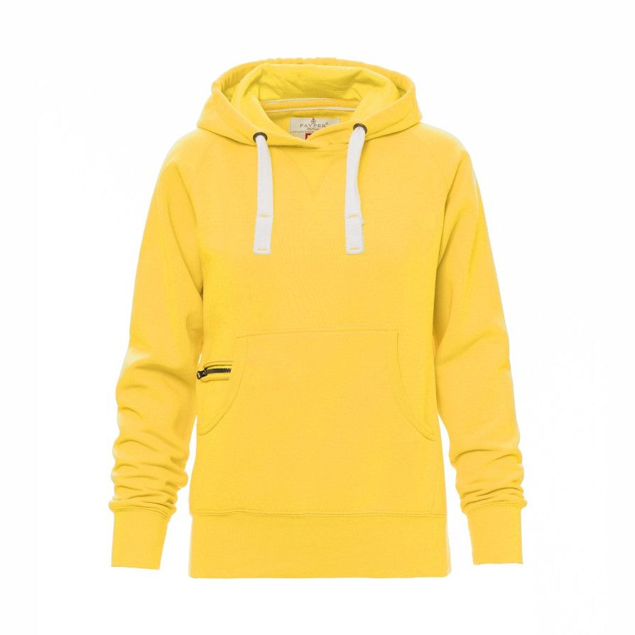 Sudadera mujer con capucha ceñida y bolsillo canguro PA000020-0001