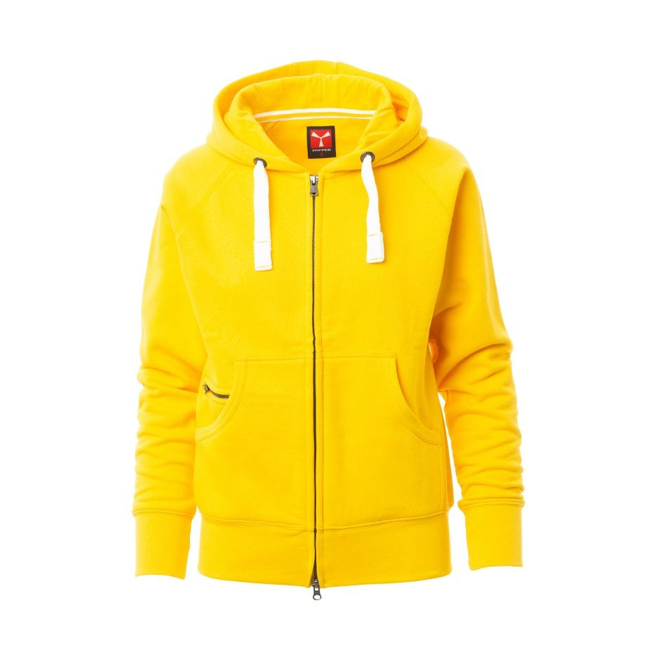 Sudadera mujer ceñida con capucha y cremallera completa cubierta PA000406-0001