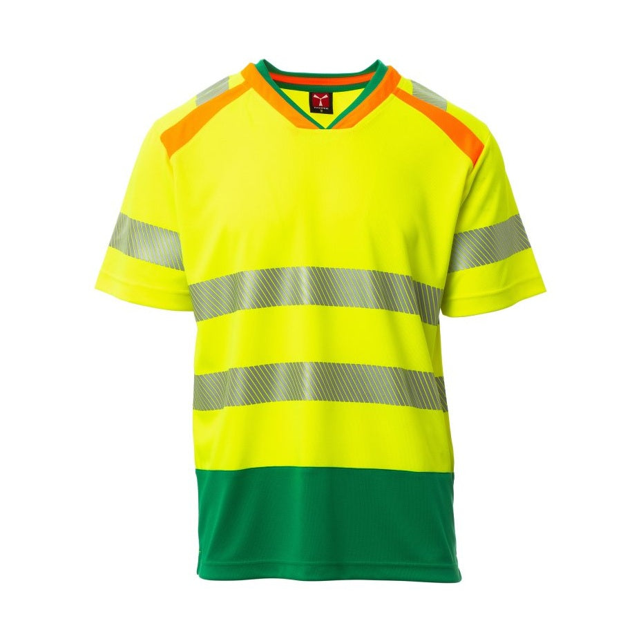 Camiseta bicolor alta visibilidad cuello V Dry-Tech PAS00739-0028