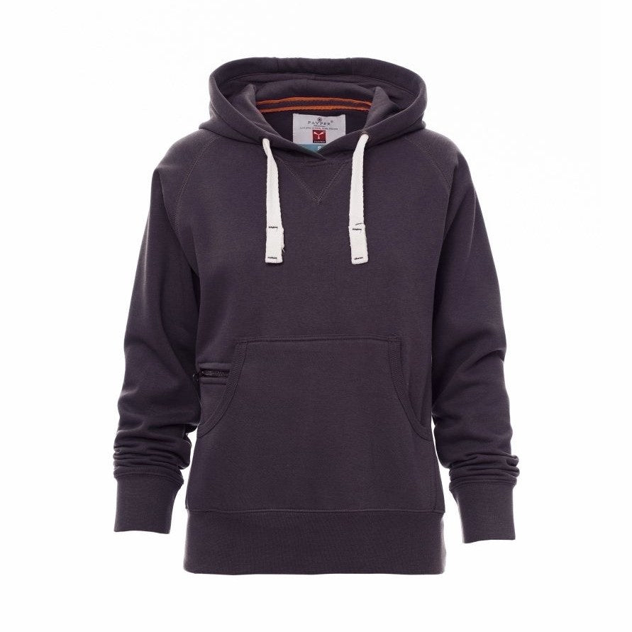Sudadera mujer con capucha ceñida y bolsillo canguro PA000020-0001