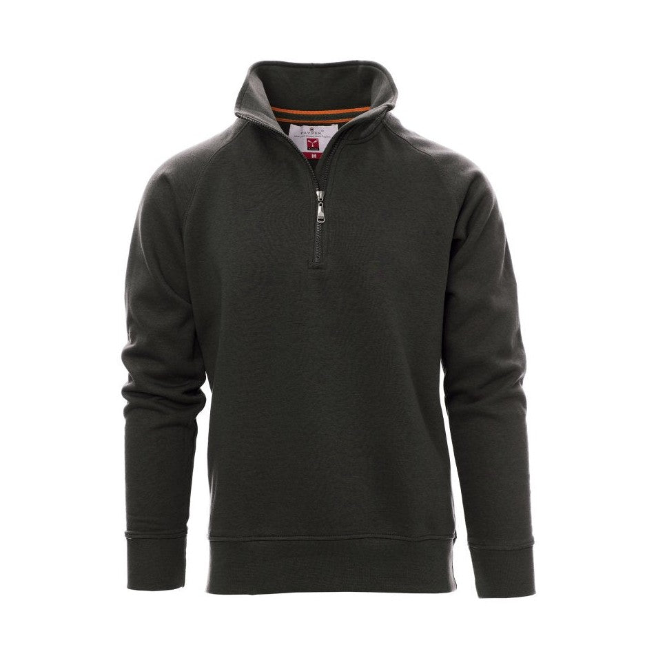 Sudadera hombre con media cremallera y mangas ranglán PA000001-0001