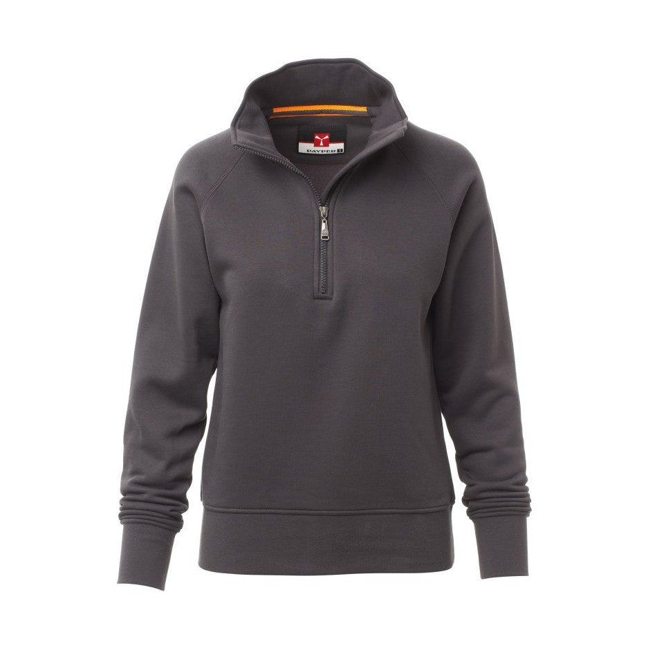 Sudadera mujer con media cremallera y mangas ranglán PA000002-0001
