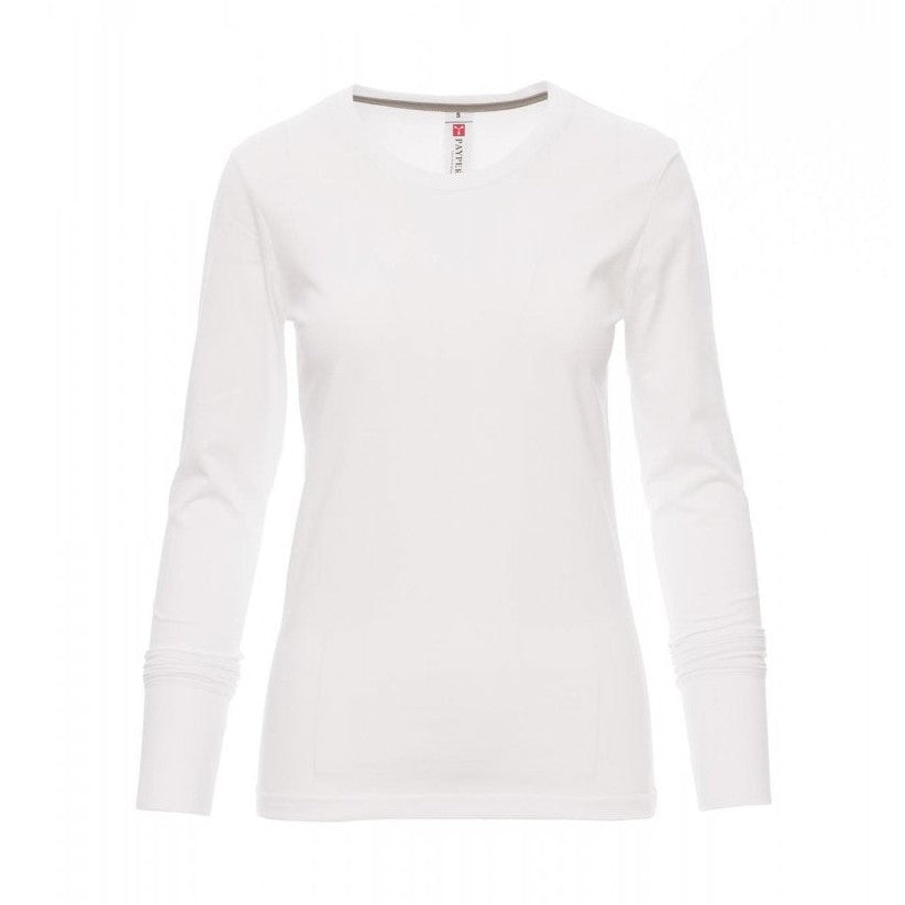 Camiseta ceñida manga larga cuello redondo mujer PA000890-0033