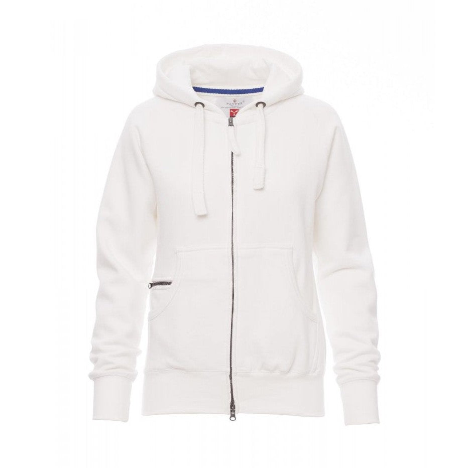 Sudadera mujer ceñida con capucha y cremallera completa cubierta PA000406-0001