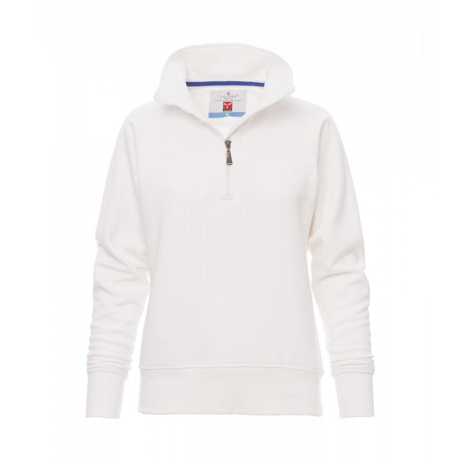 Sudadera mujer con media cremallera y mangas ranglán PA000002-0001