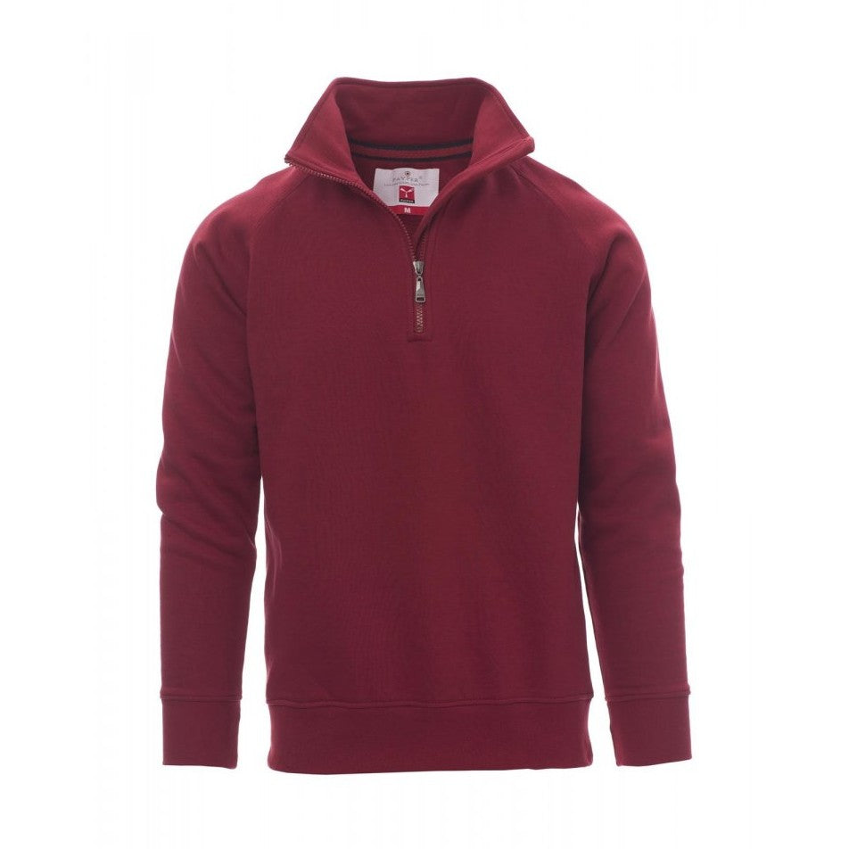 Sudadera hombre con media cremallera y mangas ranglán PA000001-0001