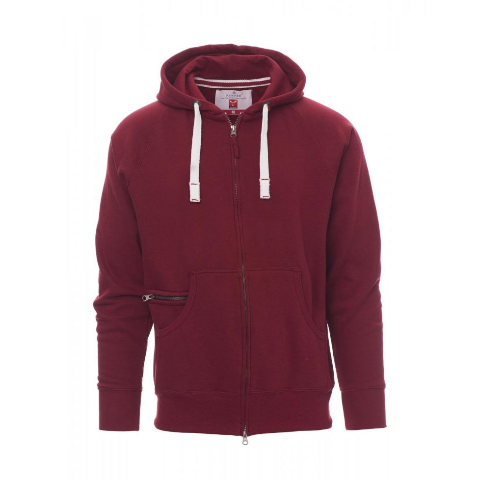 Sudadera hombre con capucha y cremallera completa cubierta PA000021-0001