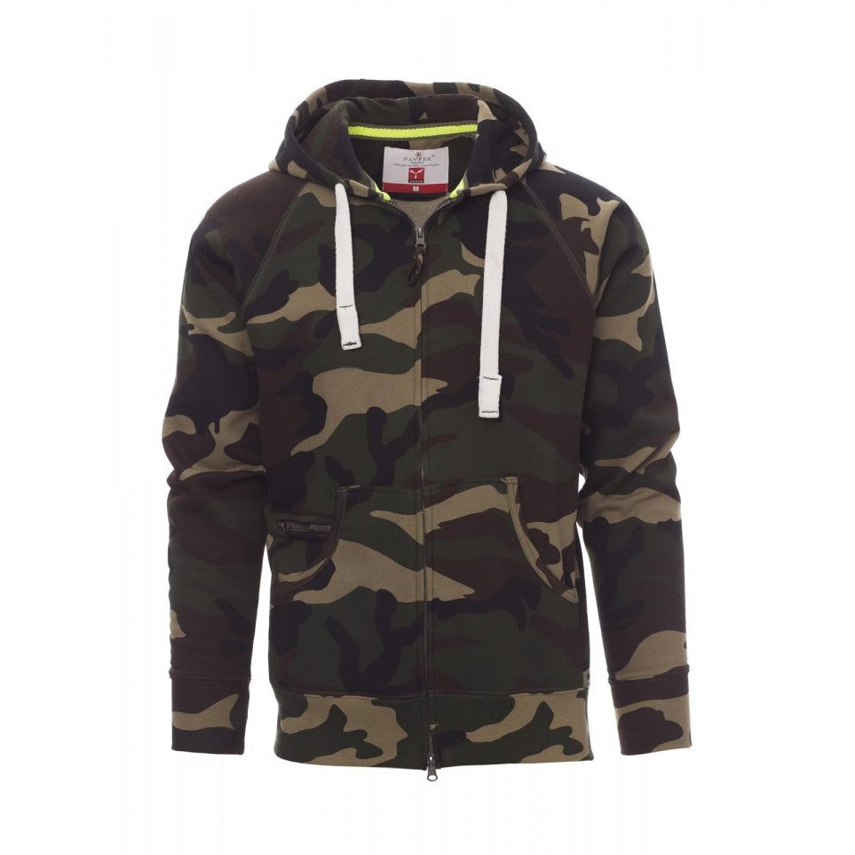 Sudadera hombre con capucha y cremallera completa cubierta PA000021-0001