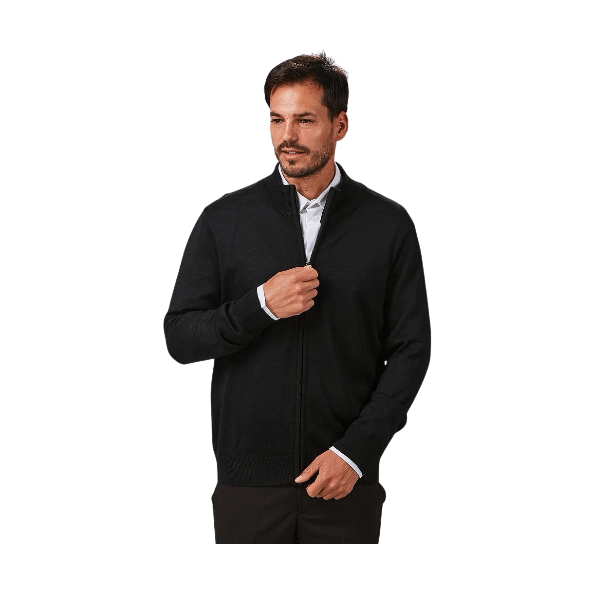 Cárdigan hombre punto fino con cremallera GA103200