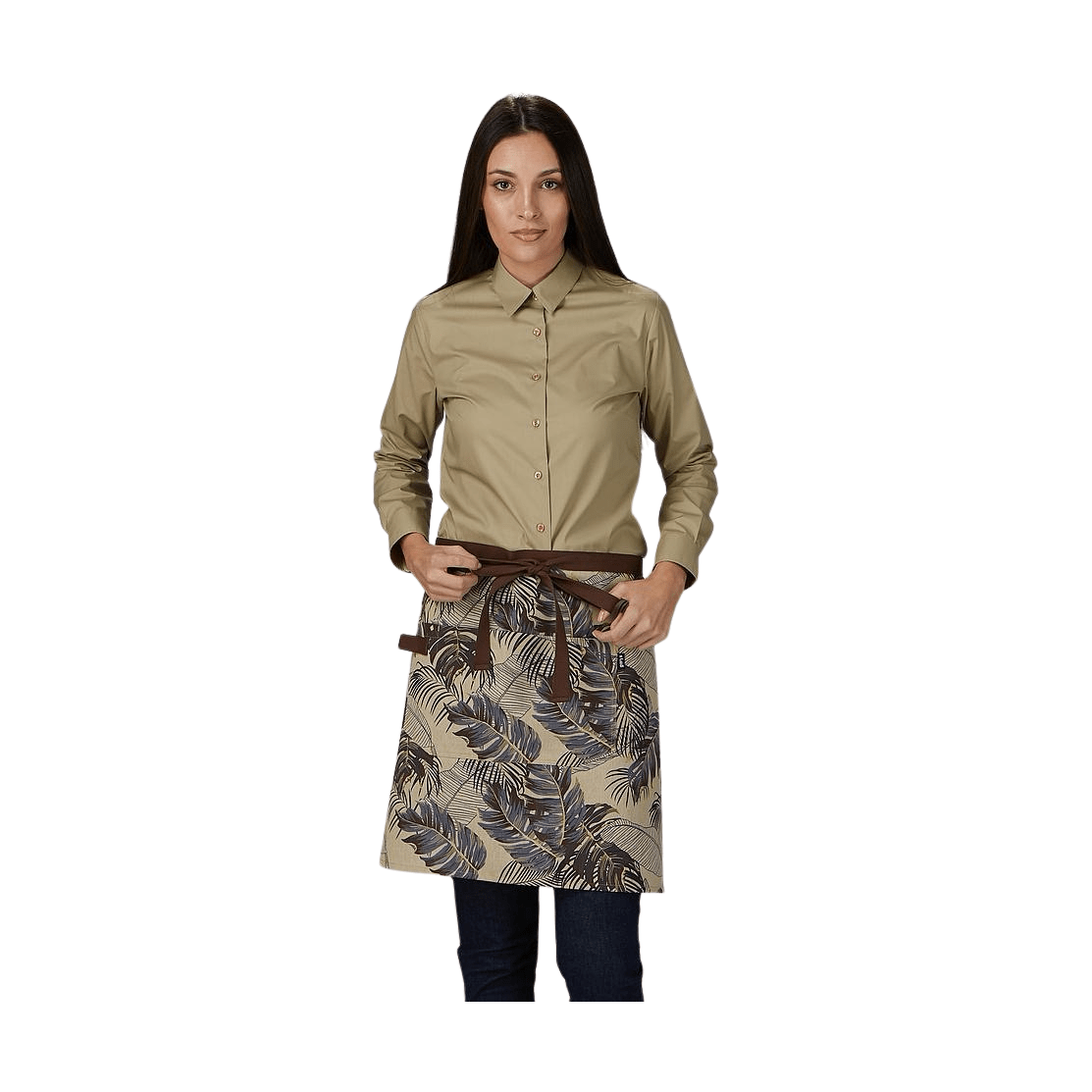 Delantal corto estampado flores 50x74 cm GA100043