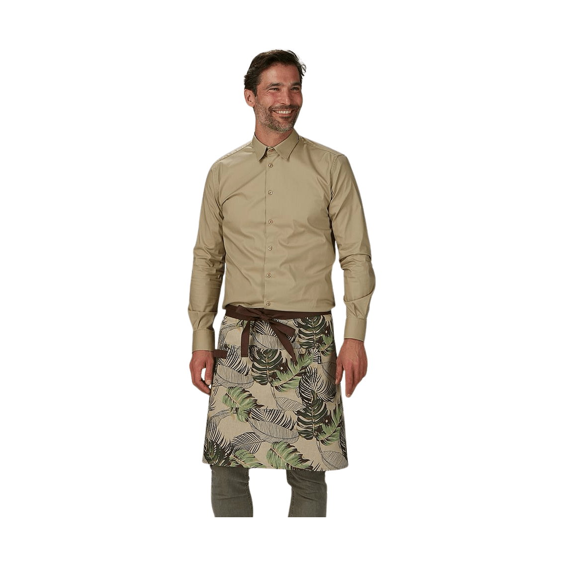 Delantal corto estampado flores 50x74 cm GA100043