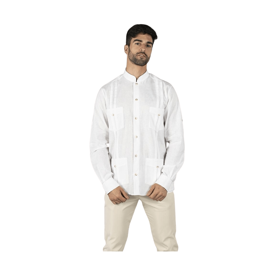 Guayabera hombre cuello mao borneo GA210003