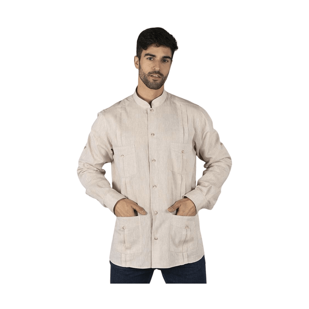 Guayabera hombre cuello mao borneo GA210003