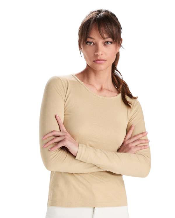 Camiseta mujer manga larga entallada Duo Concept RO1218