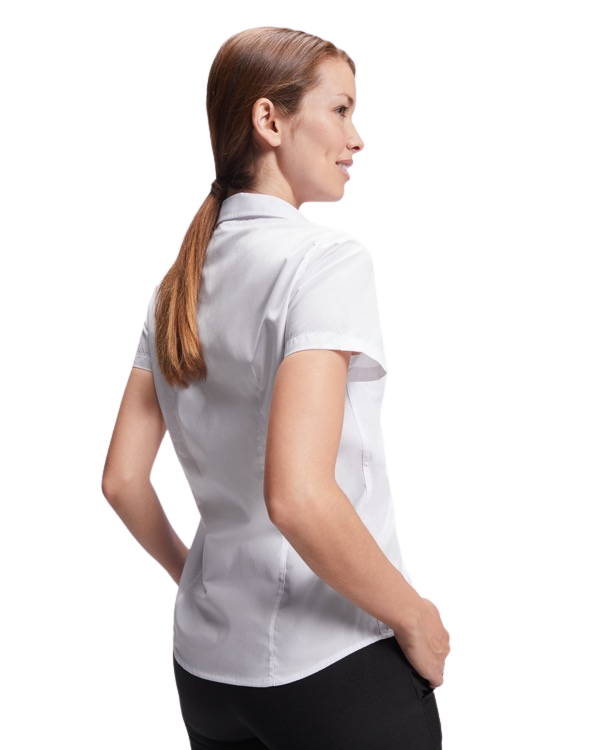 Camisa de trabajo manga corta mujer entallada popelín SOFIA RO5061