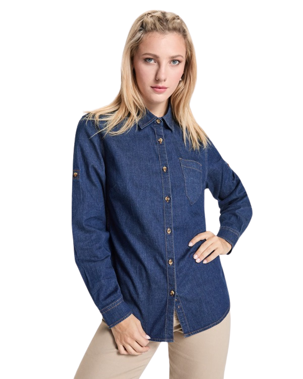 Camisa vaquera manga larga mujer stretch LUJAN WOMAN RO6707