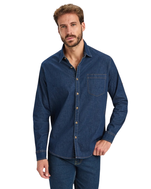 Camisa vaquera manga larga stretch LUJAN RO6706