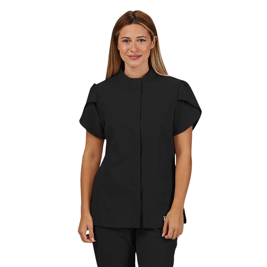 Blusa mujer botón oculto manga corta Lina GA600093
