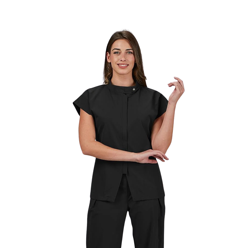 Blusa mujer abierta cremallera manga corta Musa GA600089