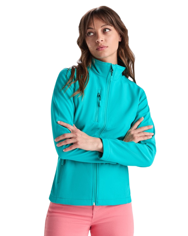 Chaqueta mujer softshell de 2 capas con cremallera invertida RO6437