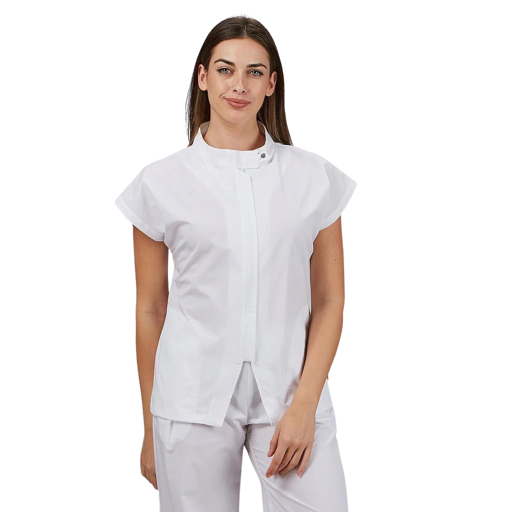 Blusa mujer abierta cremallera manga corta Musa GA600089