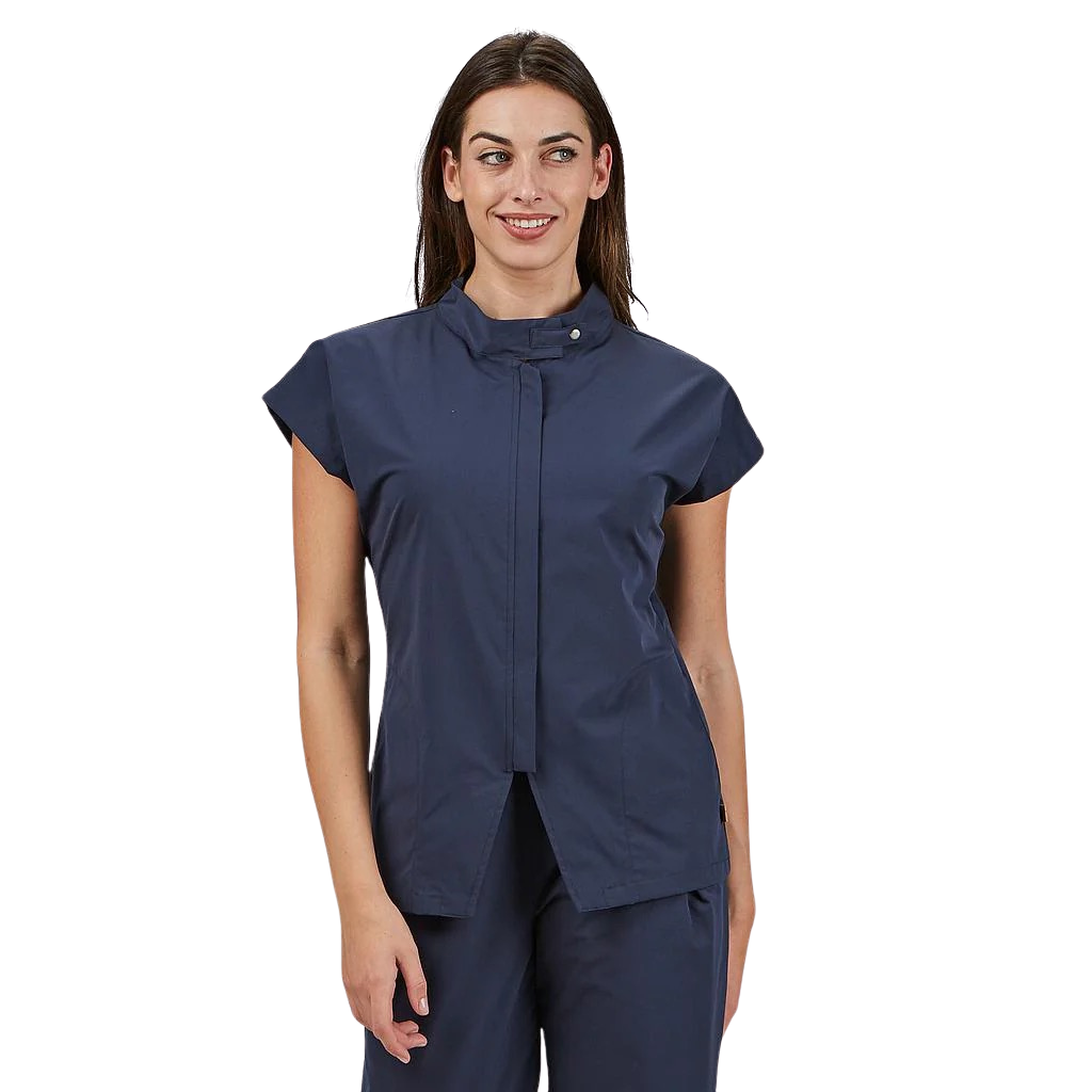 Blusa mujer abierta cremallera manga corta Musa GA600089