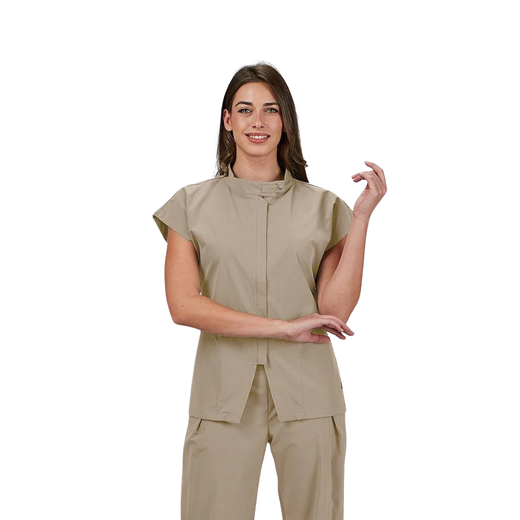 Blusa mujer abierta cremallera manga corta Musa GA600089