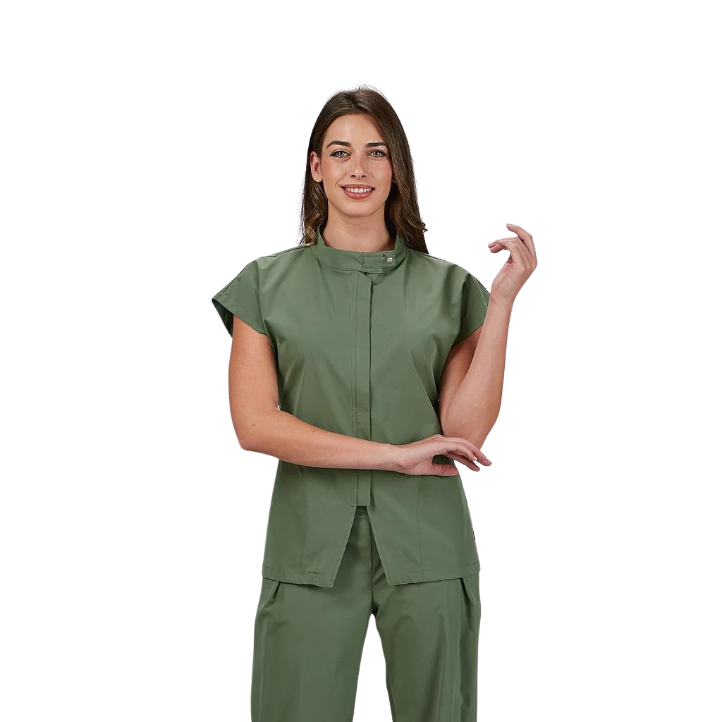 Blusa mujer abierta cremallera manga corta Musa GA600089
