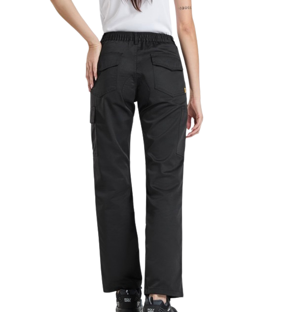 Pantalón de trabajo largo multibolsillos stretch cargo mujer RO8407