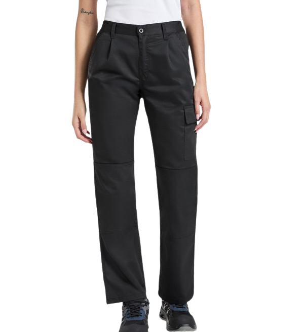 Pantalón de trabajo largo multibolsillos stretch cargo mujer RO8407