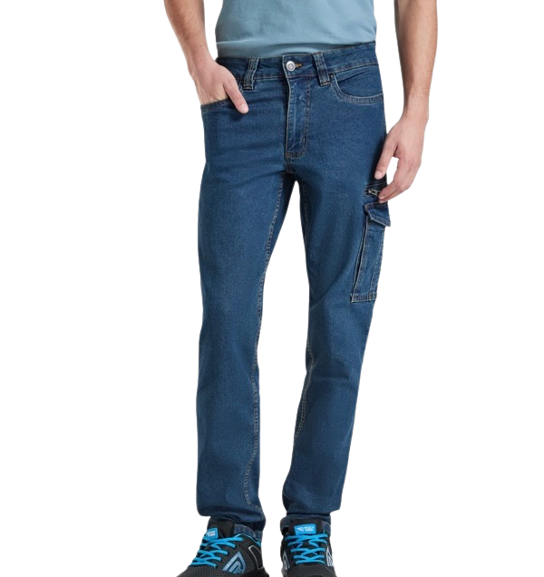 Pantalón vaquero multibolsillos stretch RO8402