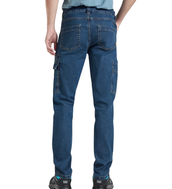 Pantalón vaquero multibolsillos stretch RO8402