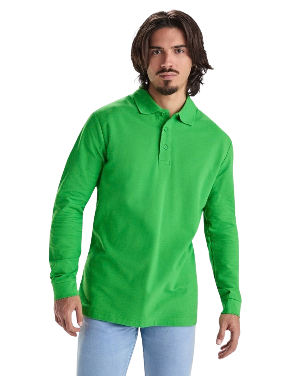 Polo manga larga algodón piqué 220g RO6635