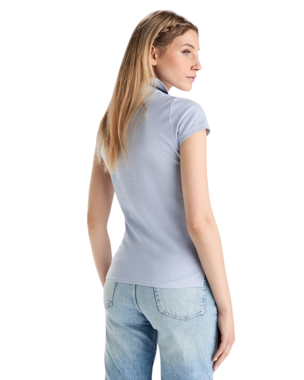 Polo entallado manga corta algodón piqué 200g RO6634