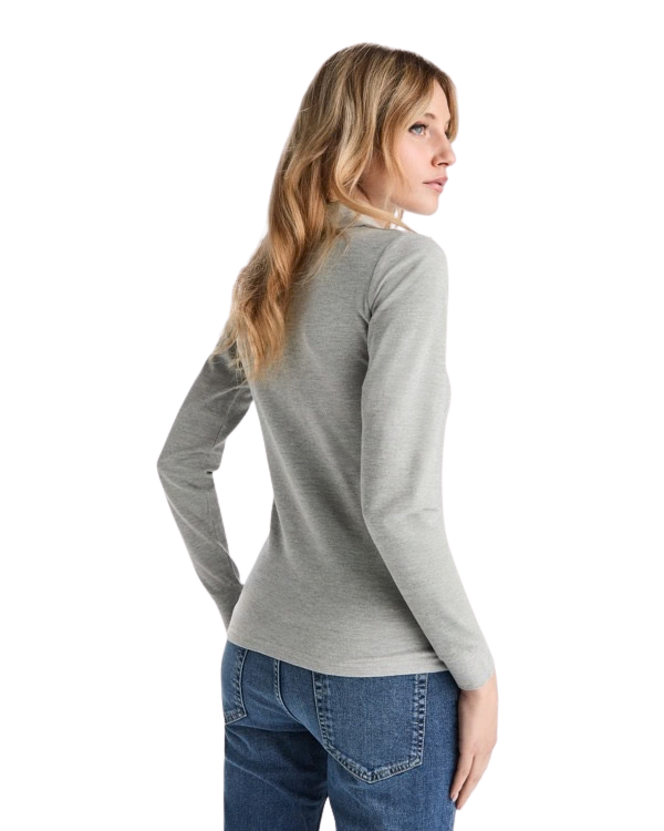 Polo mujer manga larga algodón piqué 220g RO6636