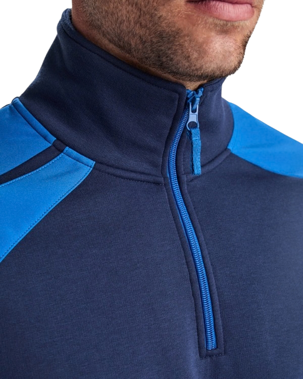 Sudadera media cremallera con piezas a contraste RO8413