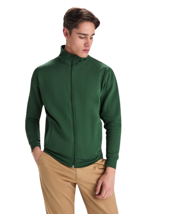 Sudadera unisex con cremallera frontal y cuello alto RO6439