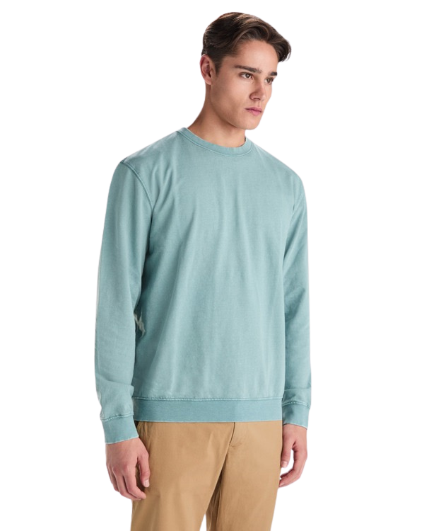 Sudadera unisex algodón efecto lavado cuello redondo RO2203