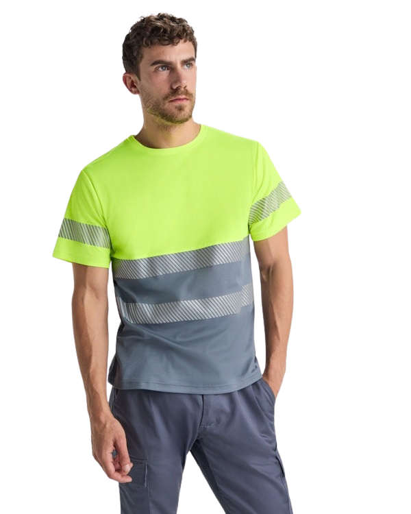 Camiseta alta visibilidad transpirable Roly WRK RO9317