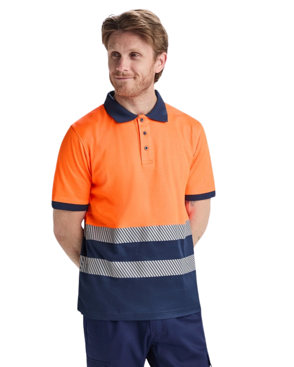 Polo manga corta alta visibilidad transpirable RO9318