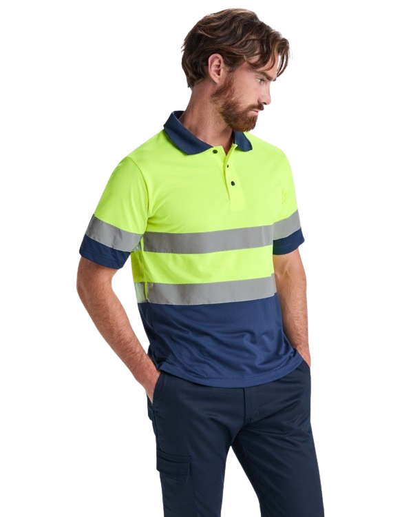 Polo técnico manga corta alta visibilidad RO9302
