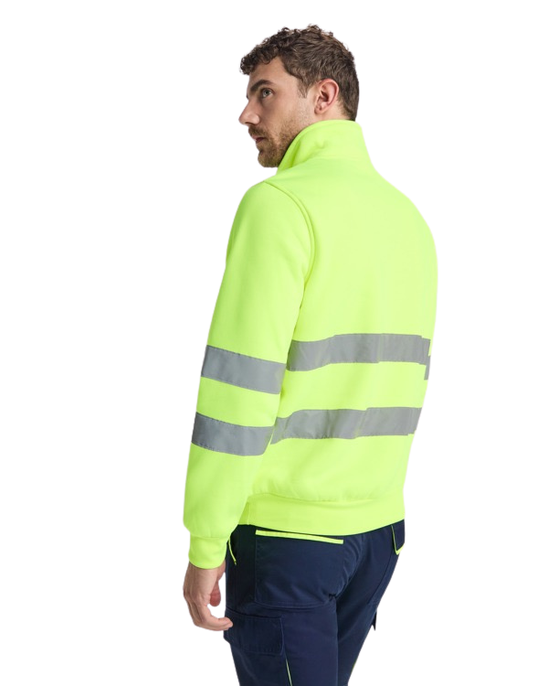 Sudadera media cremallera alta visibilidad RO9314