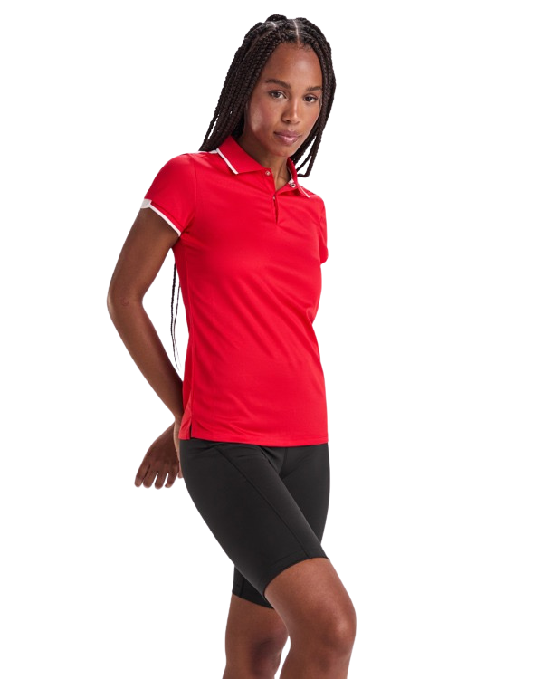 Polo técnico mujer manga corta transpirable bicolor antibacteriano RO0409