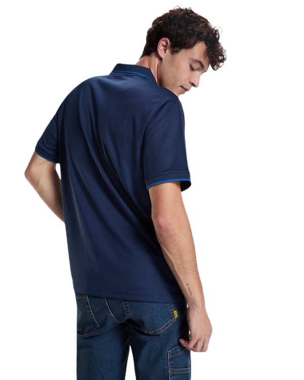 Polo técnico manga corta unisex con detalles a contraste RO8421