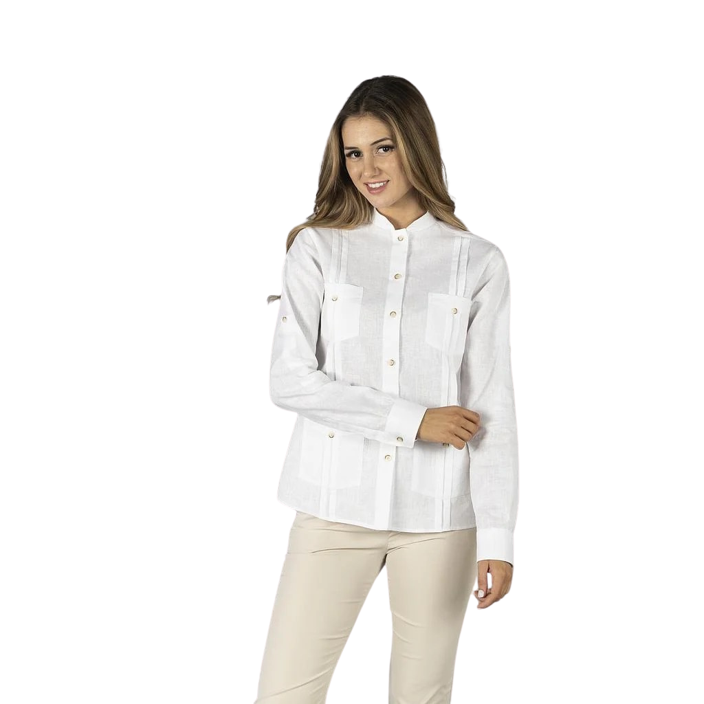 Guayabera mujer cuello mao isabela GA210013