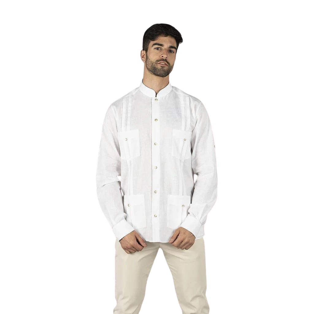 Guayabera hombre cuello mao borneo GA210003