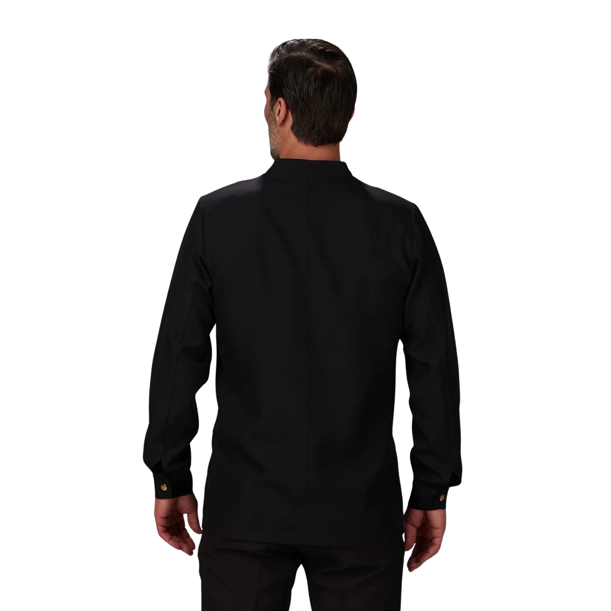 Chaqueta hombre mao negra botón dorado GA963300